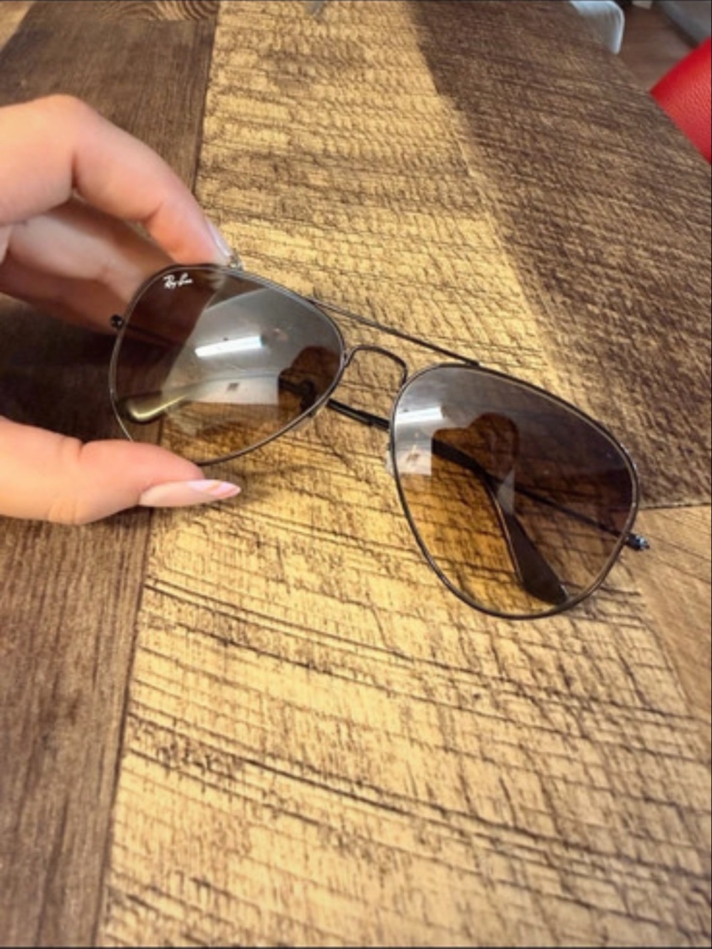 Ray-Ban Women’s Brown Gradient Aviator Sunglasses